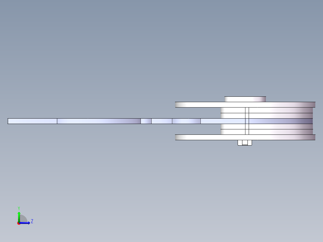 不倒翁木制拼装模型左视图