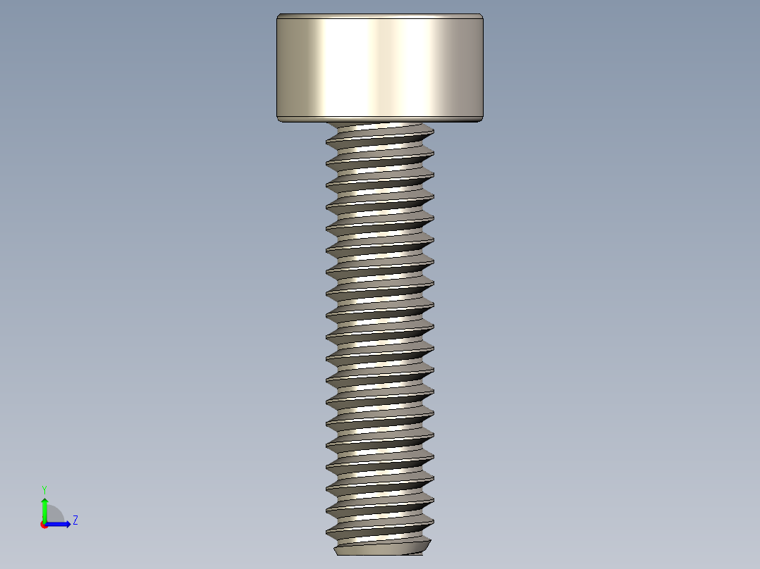 Screw_DIN_912_M2x8F_A2.STEP公制内六角螺钉左视图