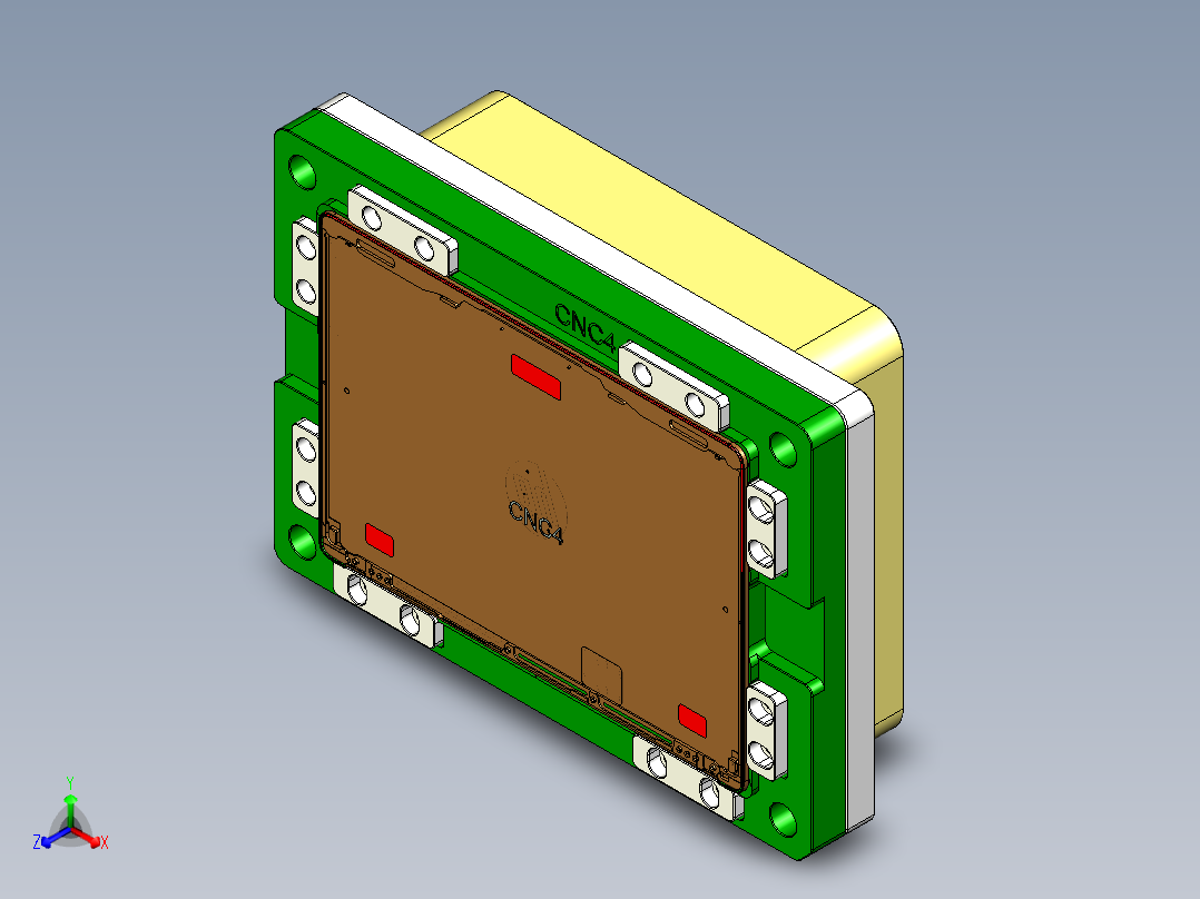 冲压件外壳铣避位治具模型
