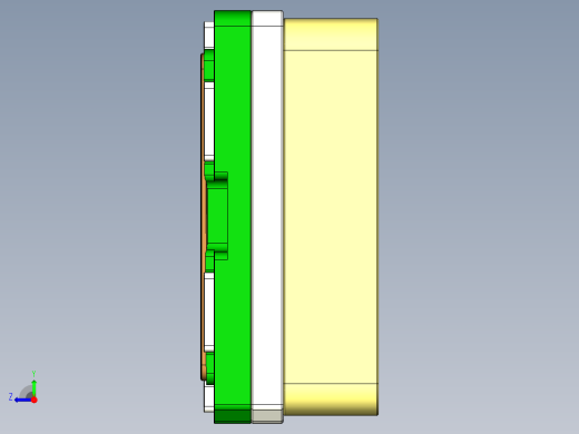 冲压件外壳铣避位治具模型右视缩略图