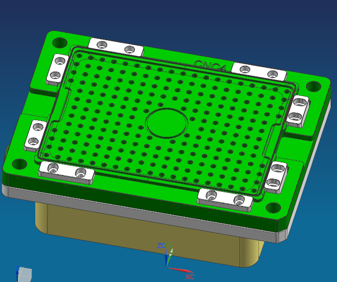 冲压件外壳铣避位治具模型