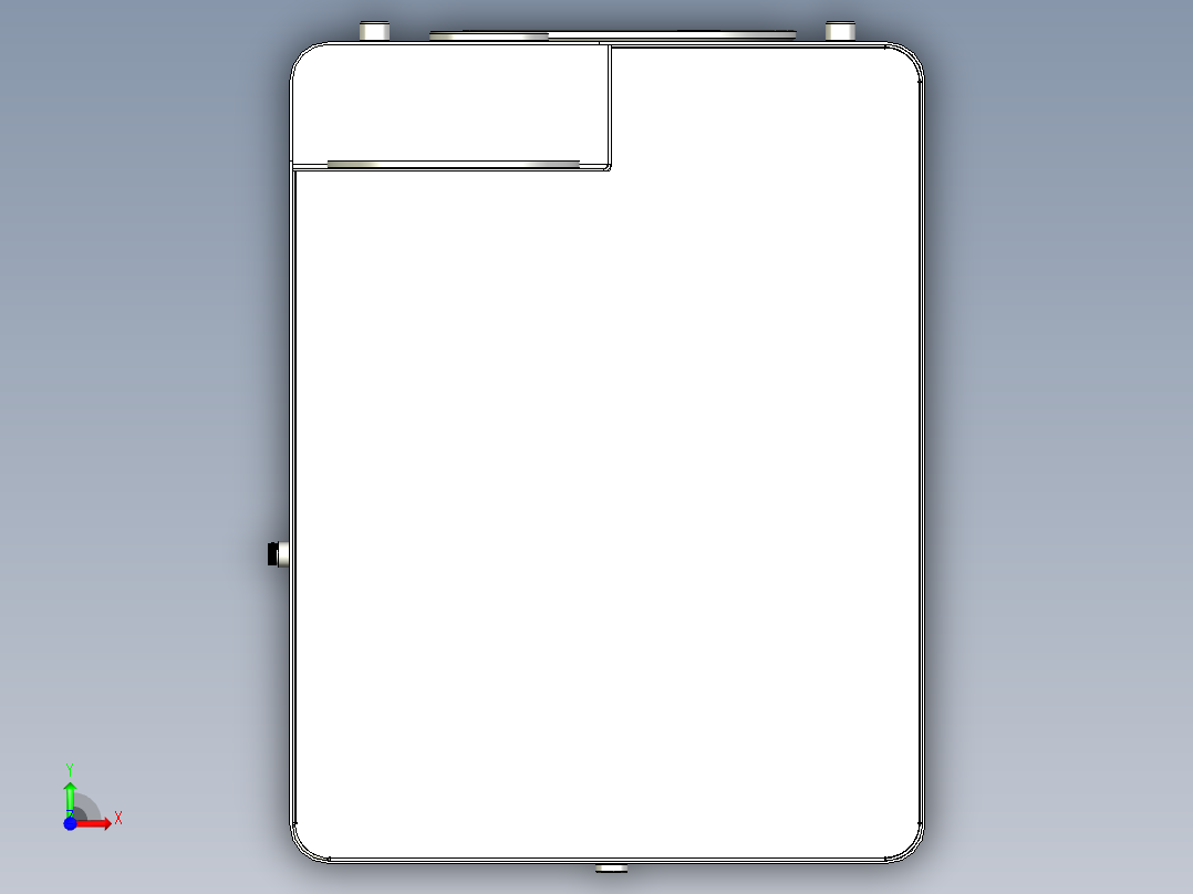 液压油箱前视图