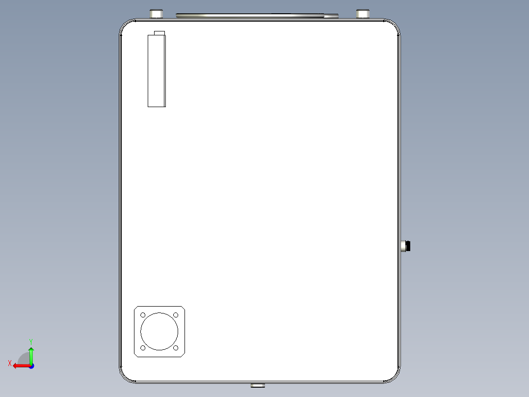 液压油箱后视图