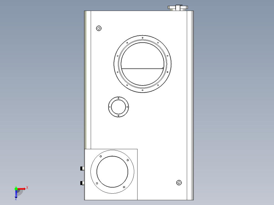 液压油箱俯视图