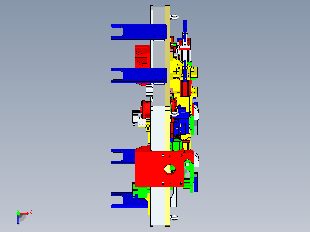 扭力梁小件分序焊接夹具设计俯视图
