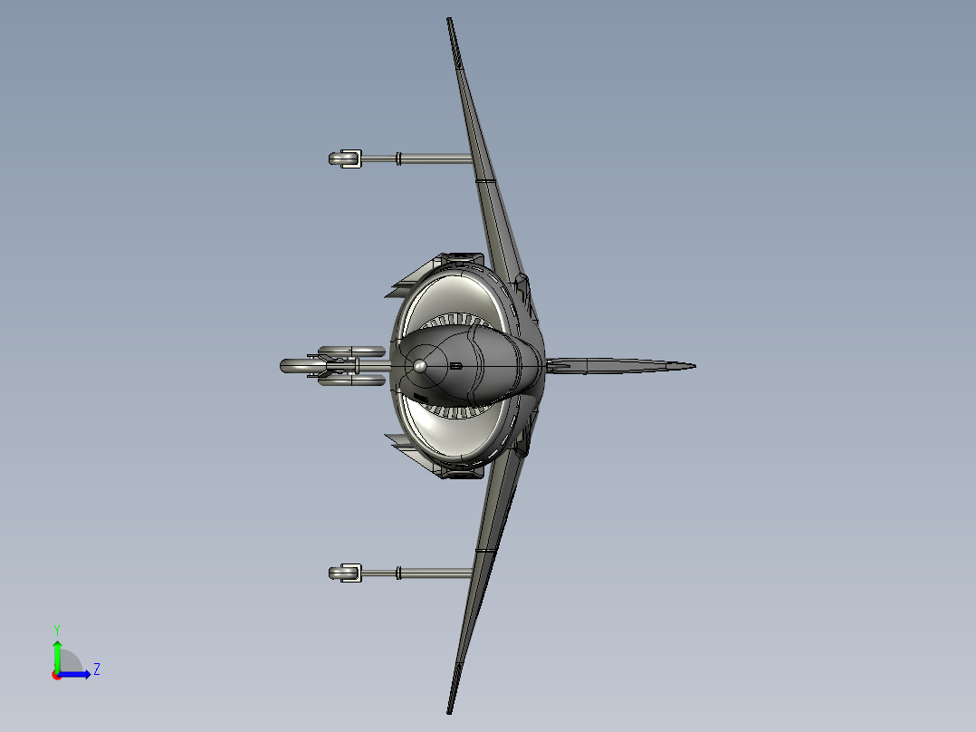 垂直升降战斗机左视图