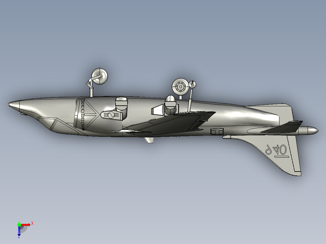 垂直升降战斗机俯视图