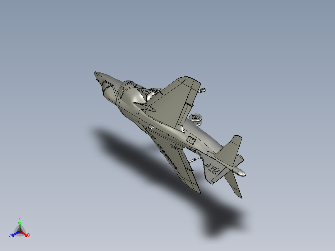 垂直升降战斗机正等轴测图