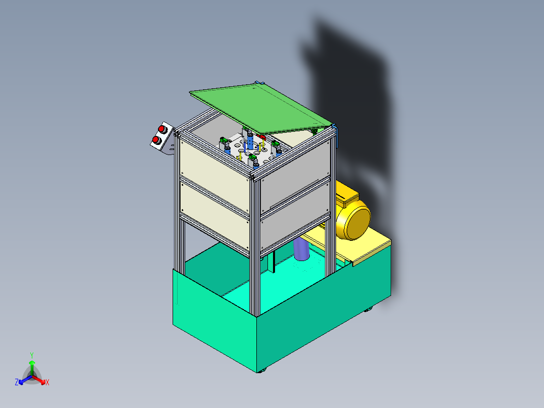 B2003964-水射流机水喷射清洗机正等轴测图