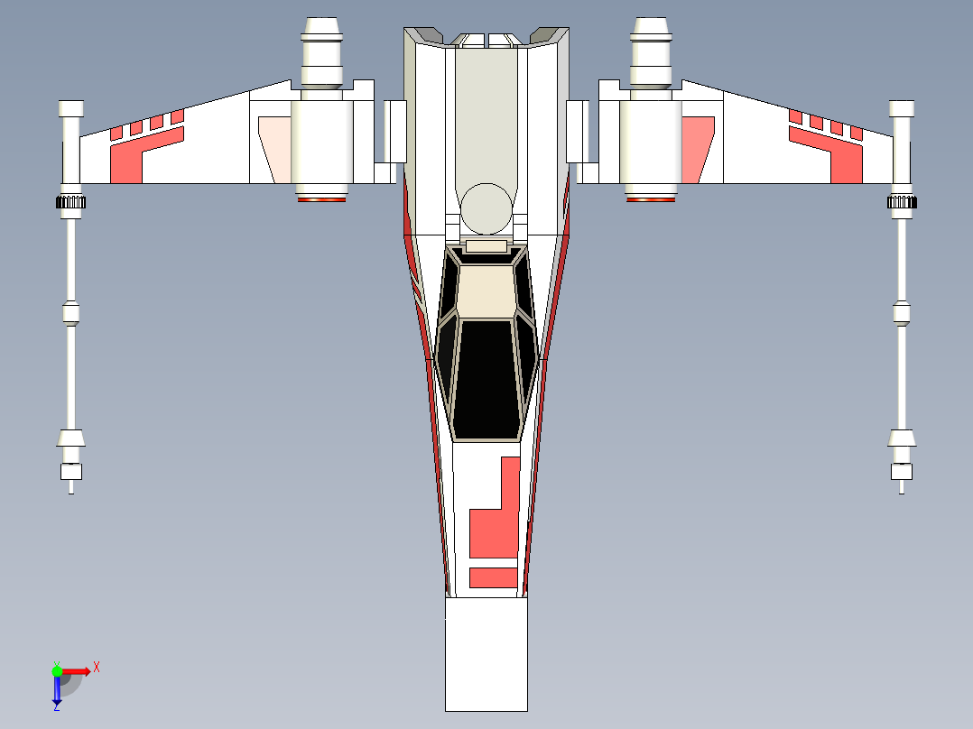 B2004161-X翼星球大战俯视图