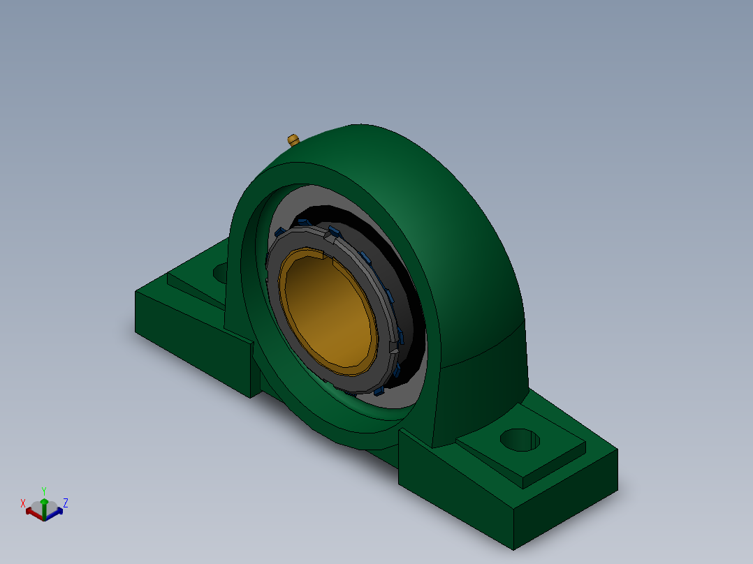 GB／T7810-1995带立式座轴承UKP216+H2316正等轴测图