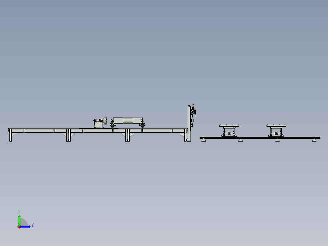 激光专用切管机左视图