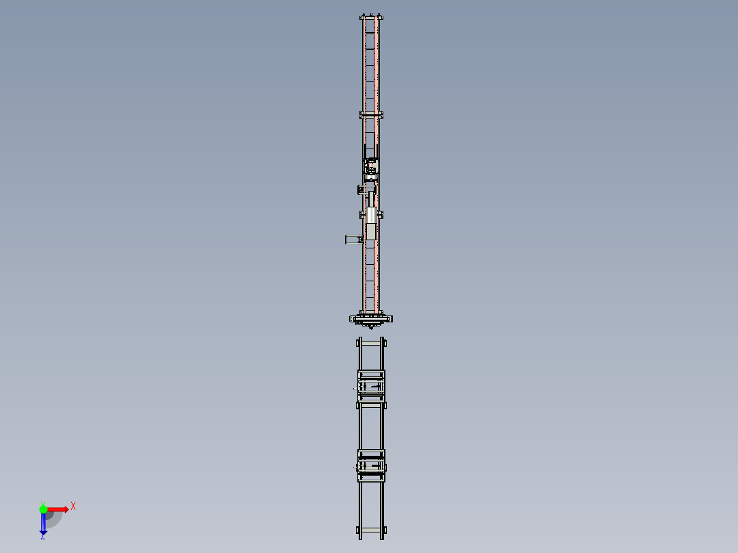 激光专用切管机俯视图