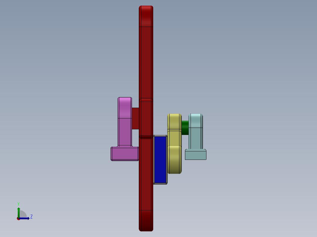 曲柄滑块左视图