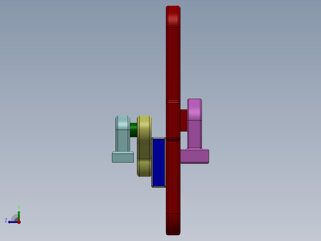 曲柄滑块右视图