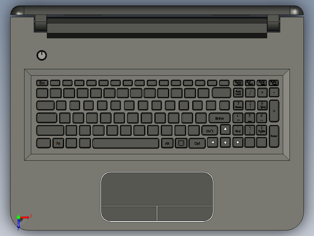 B2005288-联想Z5070笔记本电脑俯视图