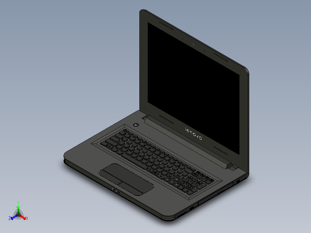 B2005288-联想Z5070笔记本电脑正等轴测图