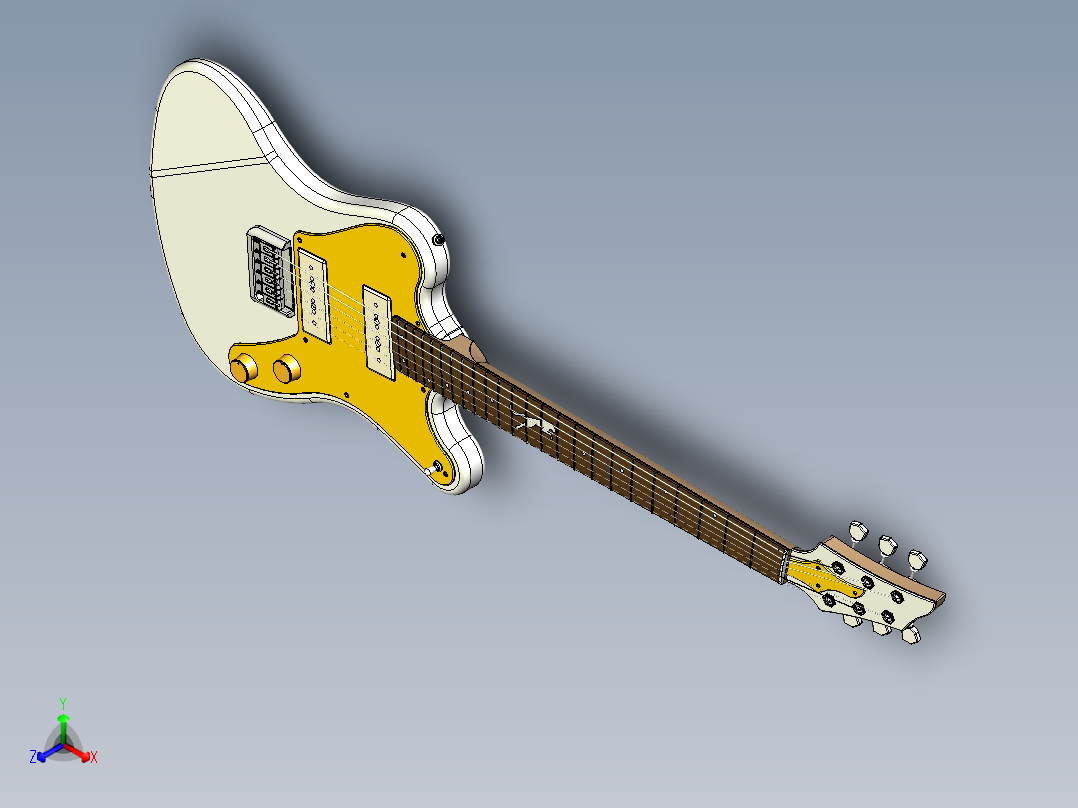 电吉他CAD模型