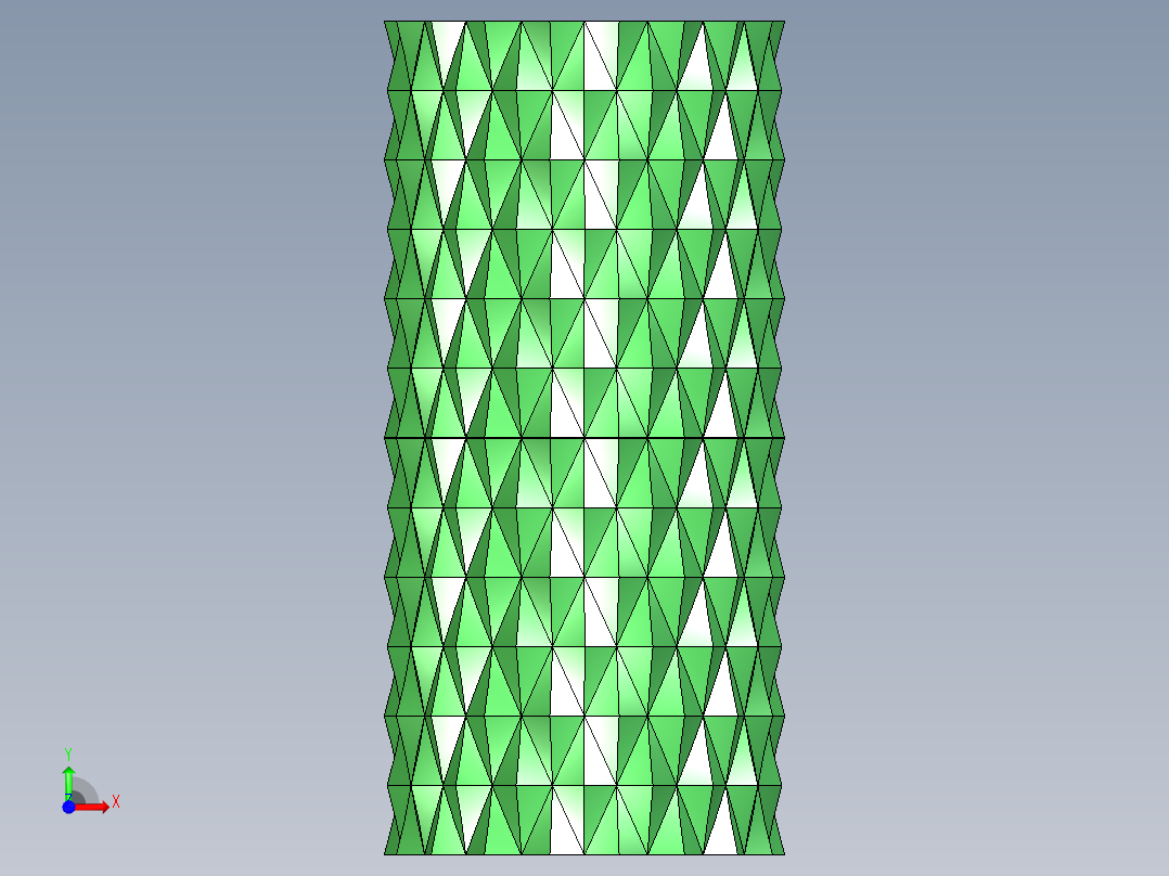 菱形面圆柱体前视图