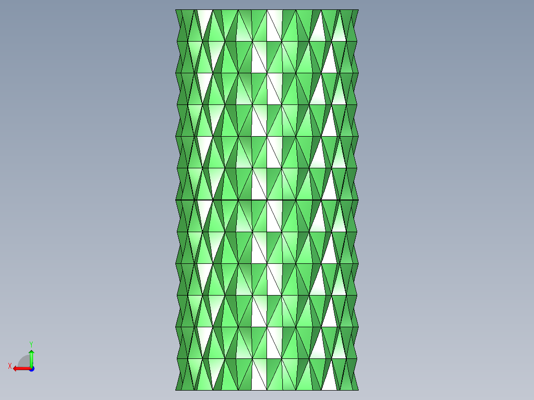 菱形面圆柱体后视图
