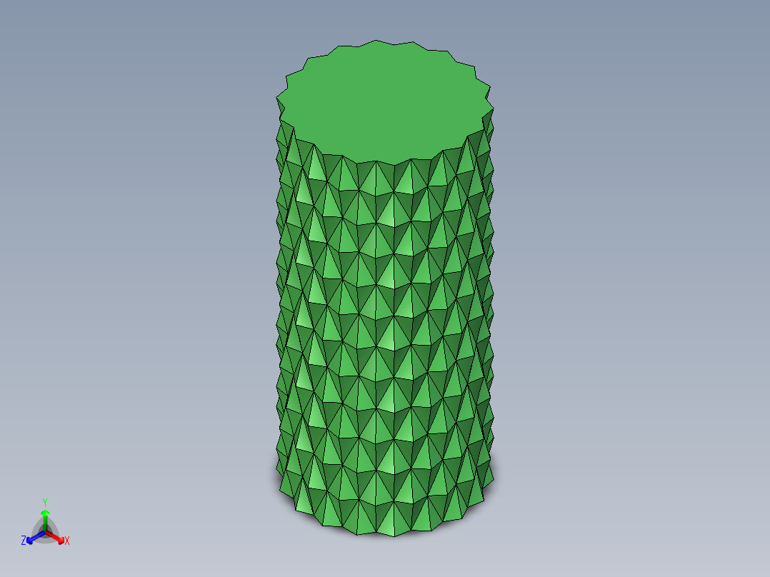 菱形面圆柱体正等轴测图