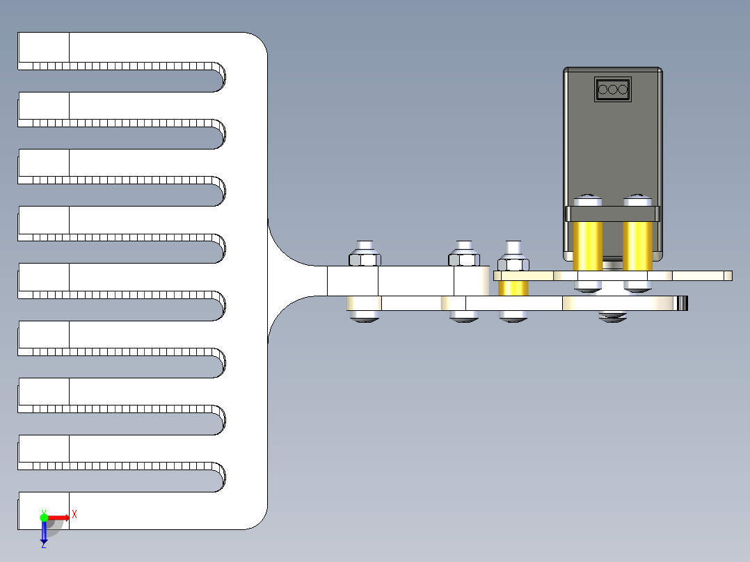 多功能机械手俯视图