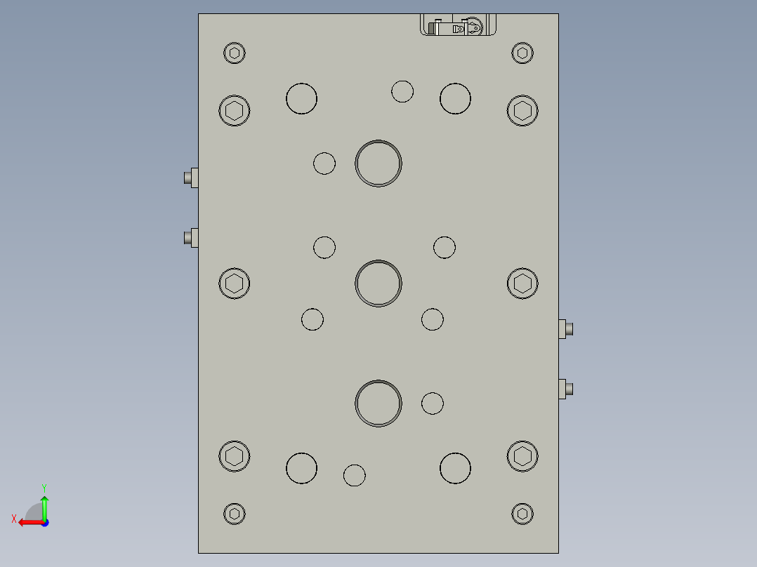 汽车直流电机压塑模具后视图