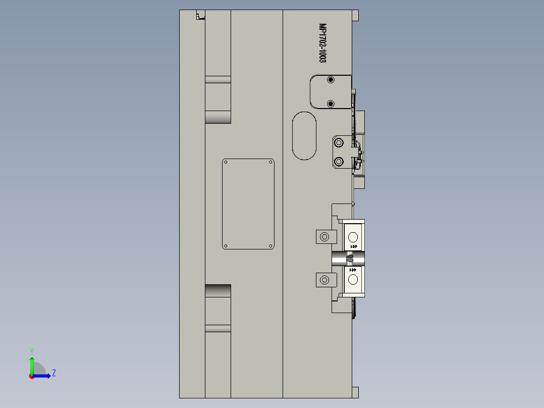 汽车直流电机压塑模具左视图