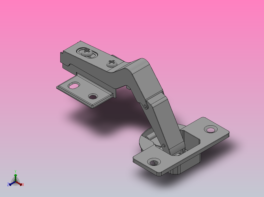 OU22铰链[OU22-5-14.5]正等轴测图
