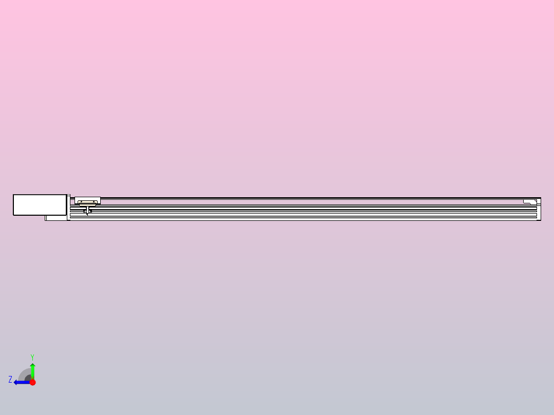 皮带直线轴半封闭可选导轨TPA-HNB-85S-90-L1300-MR-C-P20-N3右视图