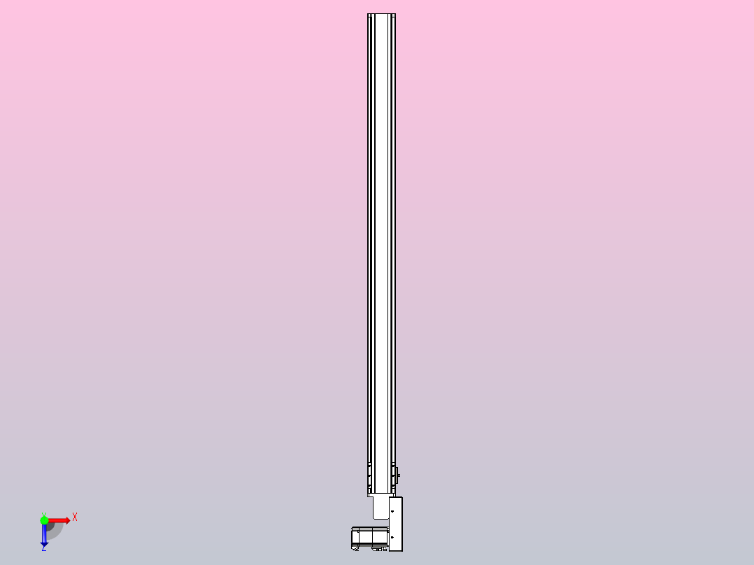 皮带直线轴半封闭可选导轨TPA-HNB-85S-90-L1300-MR-C-P20-N3俯视图