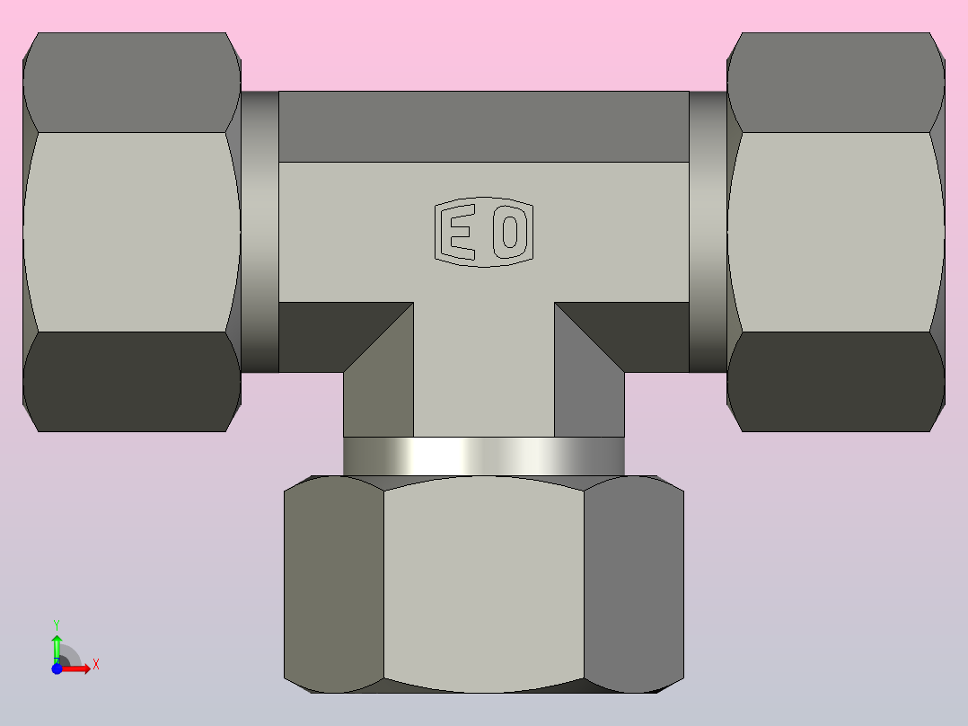 EO接头三通T15L71.stp前视图