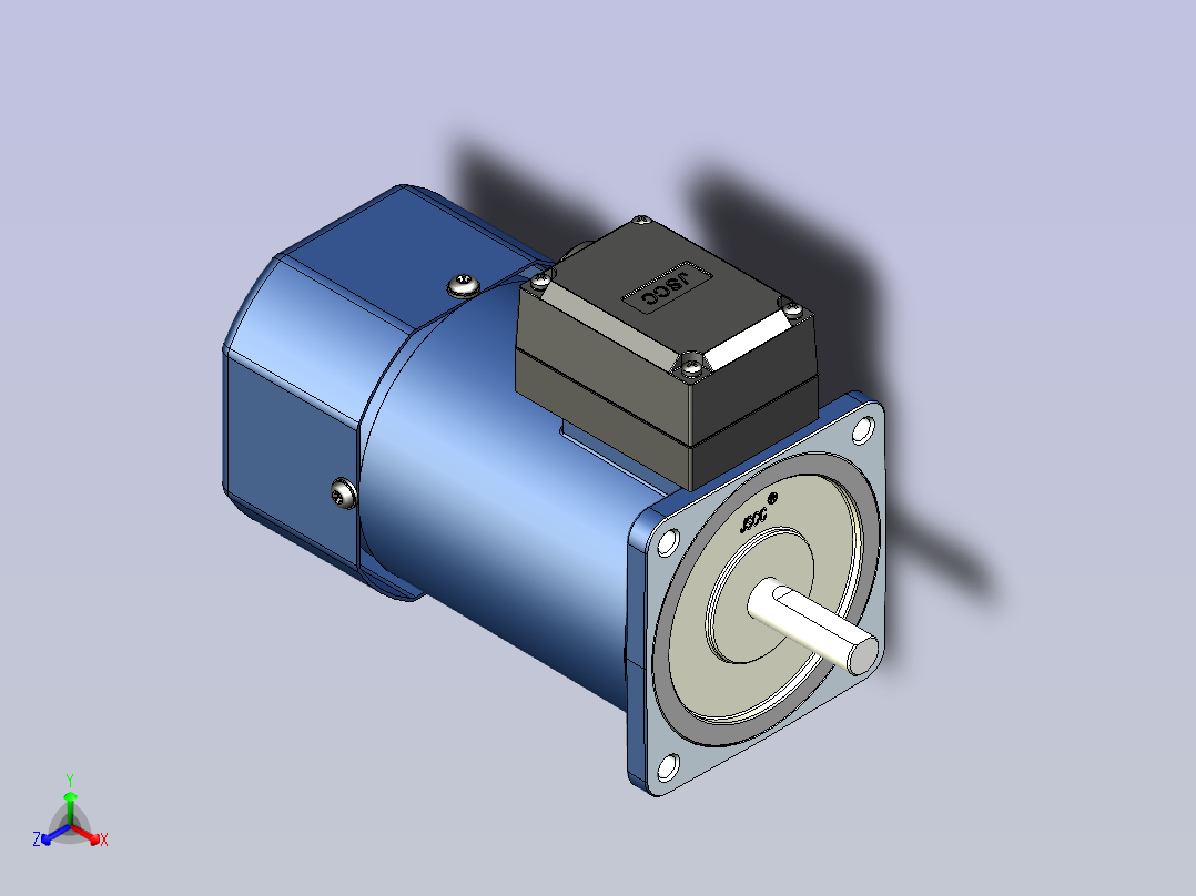 YB电磁制动电机 90yb04主视图