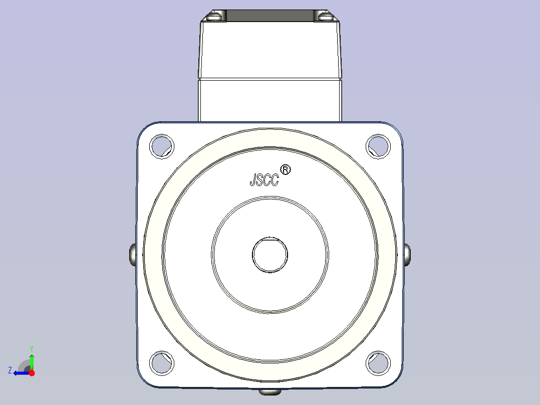 YB电磁制动电机 90yb04右视图