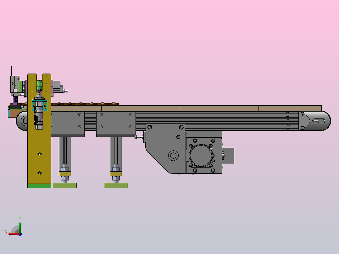 A16 同步带上料机构后视图