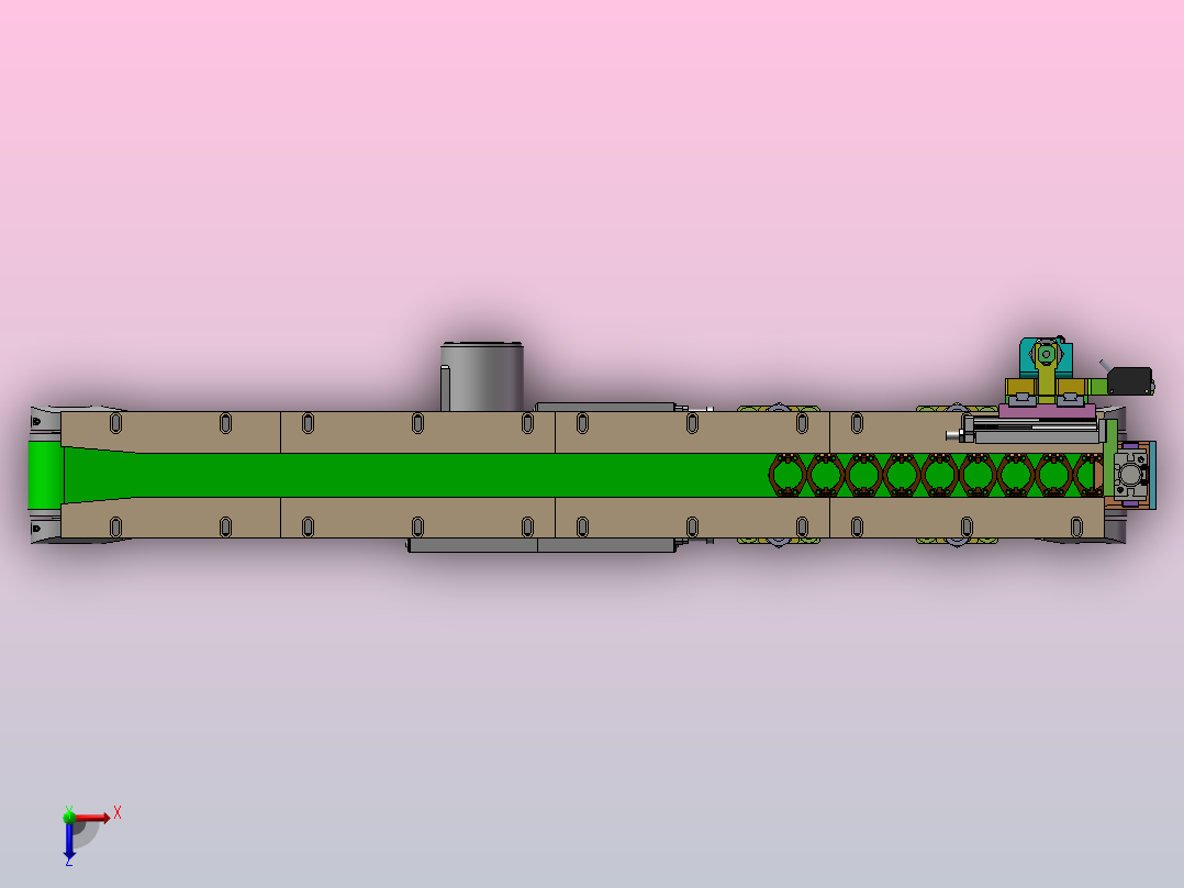 A16 同步带上料机构俯视图