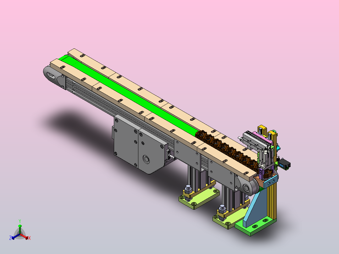A16 同步带上料机构正等轴测图