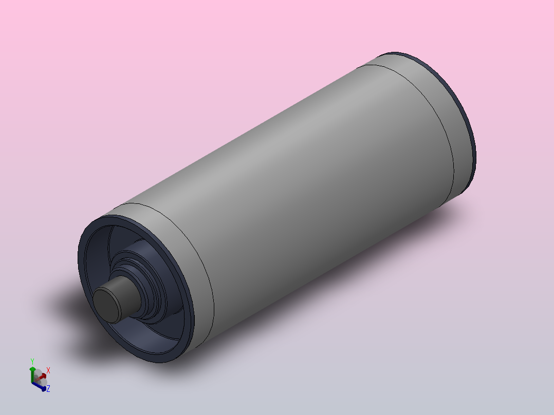 1800系列 中、重型输送辊筒[1.800.J6A.AEA-200]正等轴测图