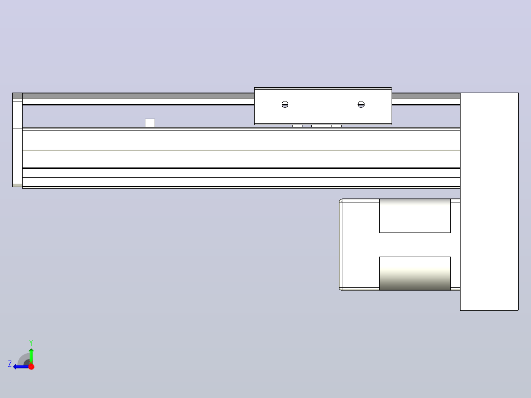 MTH10标准螺杆滑台[MTH10-L#-100-BM-P20-C3]右视图