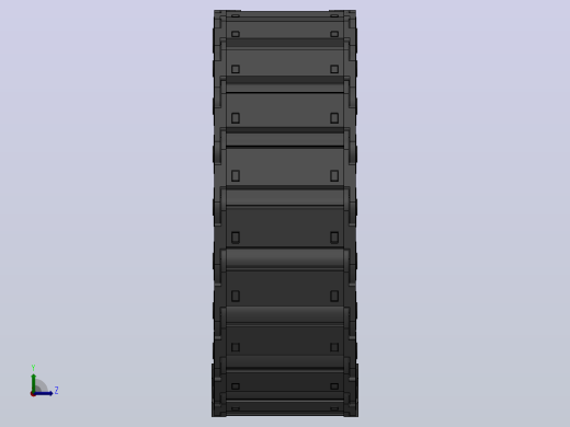 弯曲半径150内高30两侧打开型封闭式拖链_DMD30CD-30-100-150R-30左视缩略图
