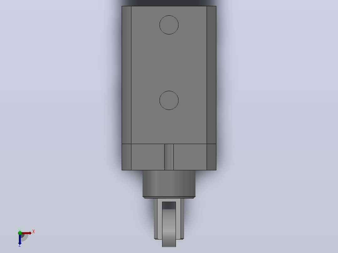 RSQ（φ10）滚轮型止动气缸[RSQB12-10DR]俯视图