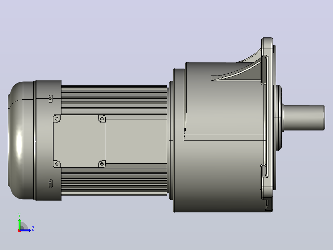 常规小型三相三维1.5KW4#WS三相左视图