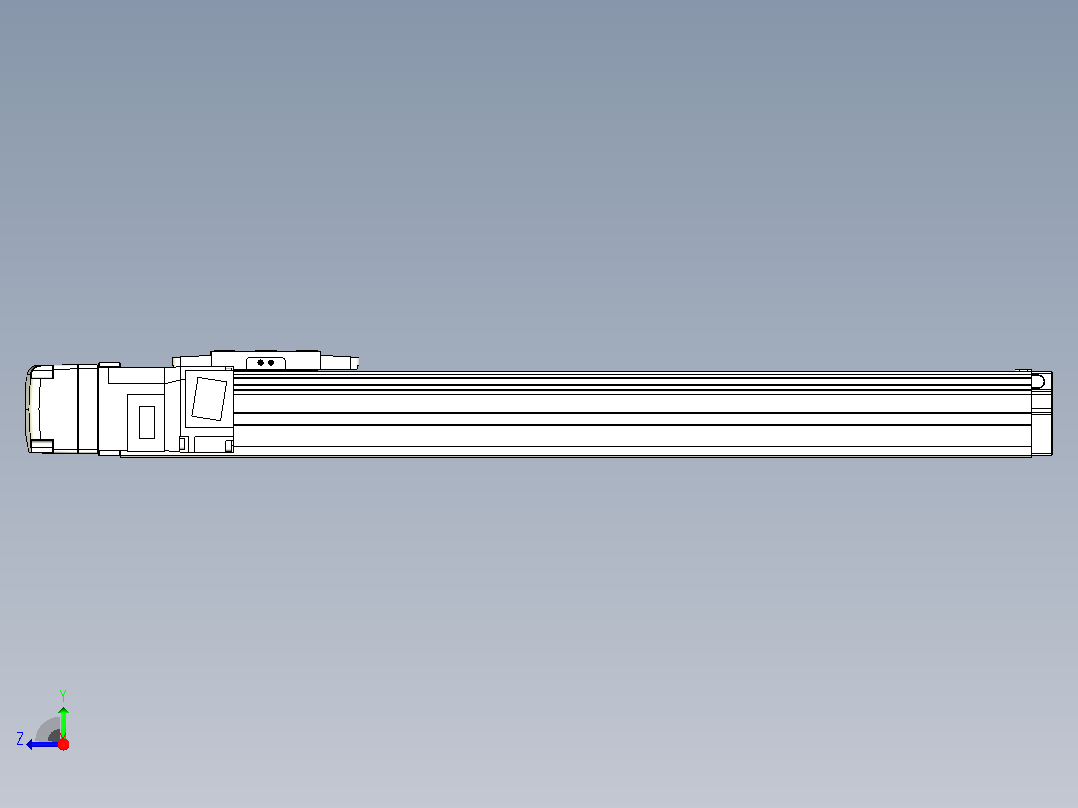 滚珠丝杠直线轴内置导轨TPA-GCR-40-1210C-L300-ML-M10-N3右视图