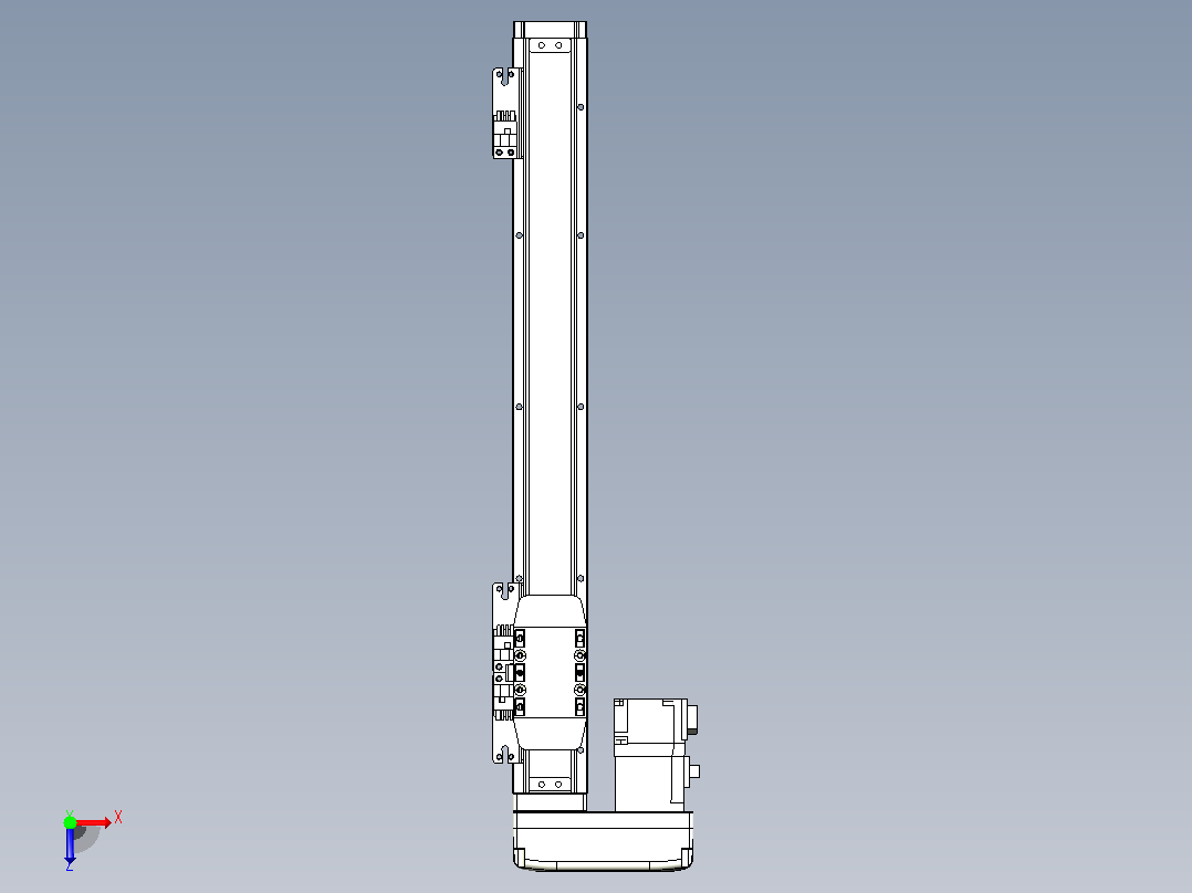 滚珠丝杠直线轴内置导轨TPA-GCR-40-1210C-L300-ML-M10-N3俯视图