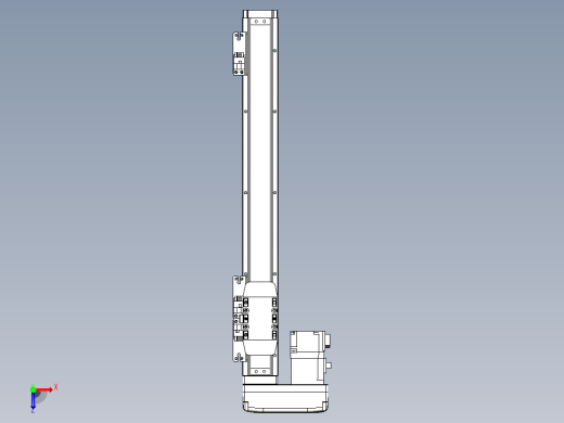 滚珠丝杠直线轴内置导轨TPA-GCR-40-1210C-L300-ML-M10-N3俯视缩略图