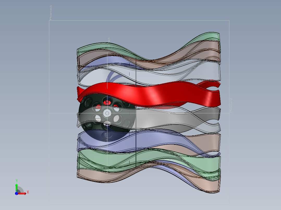 发光二极管的灯模型前视图