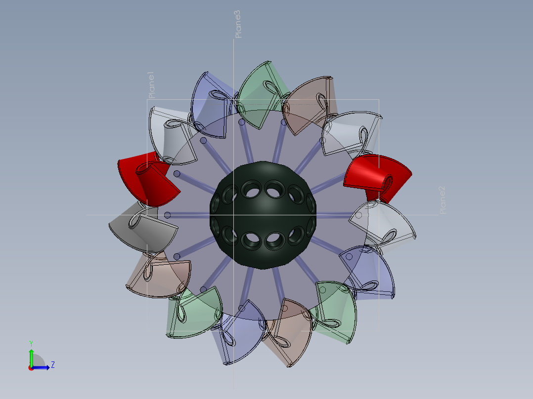 发光二极管的灯模型左视图