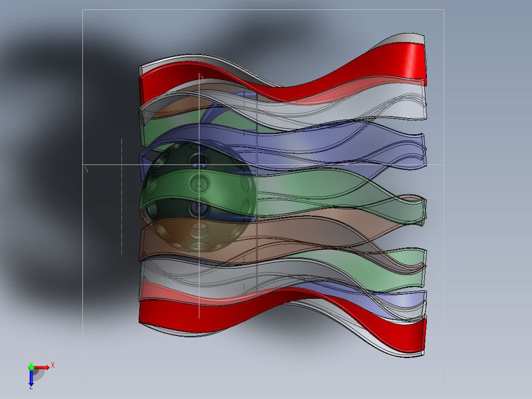 发光二极管的灯模型俯视图