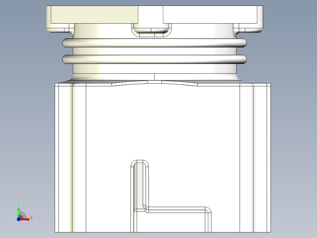 气泵泵体原件前视图