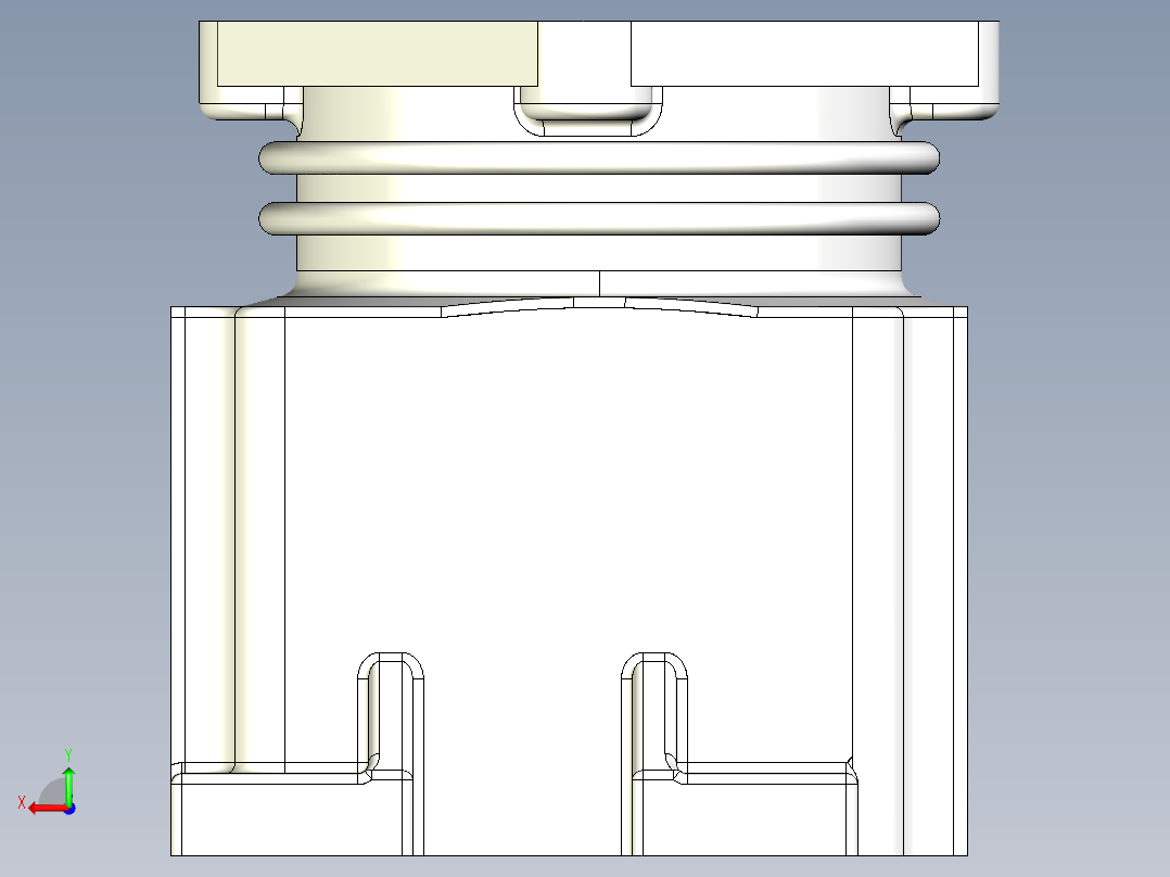 气泵泵体原件后视图